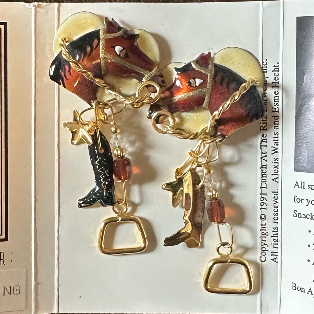 Lunch at the Ritz Equestrian Earrings - Dressage Dressing